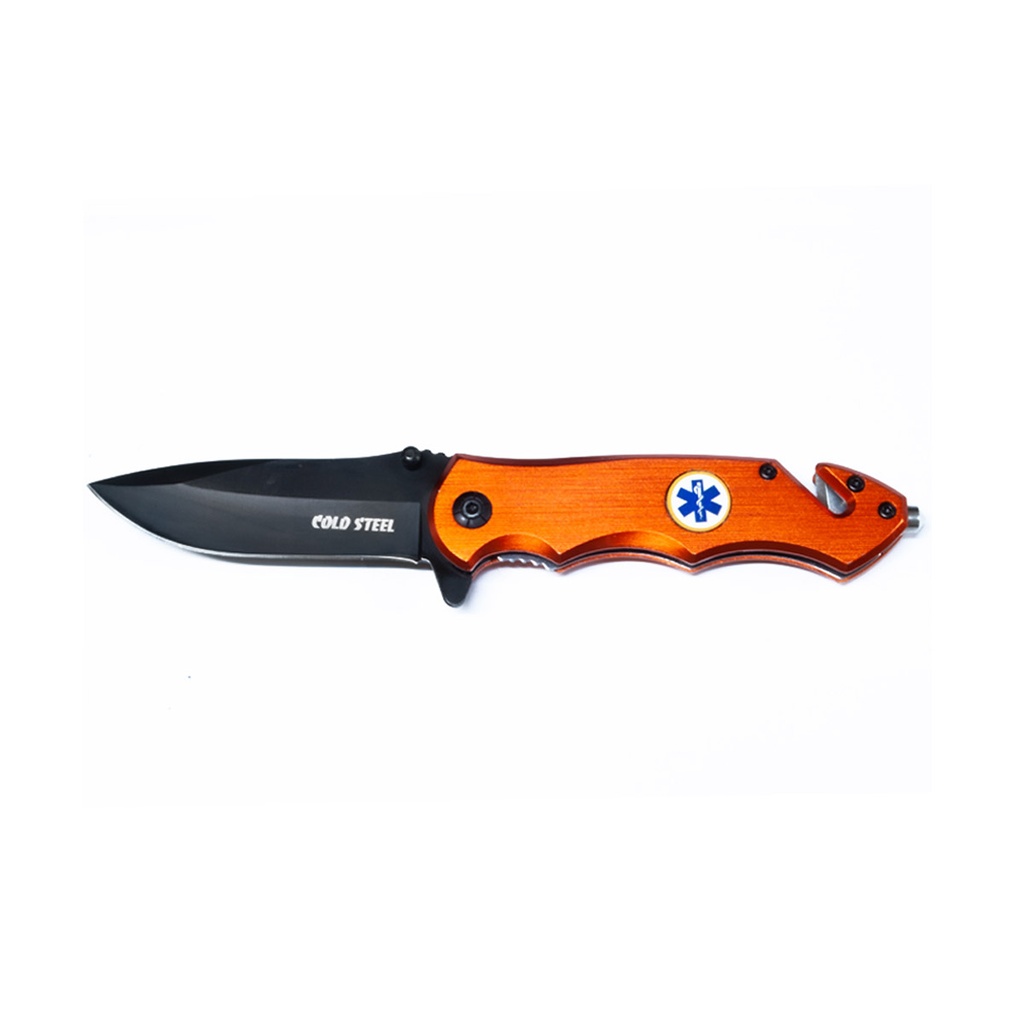 Cortaplumas Plegable Cold Steel Rescate Naranja