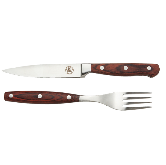 Set Cubiertos Asado Camping Cuchillo Tenedor Stolberg