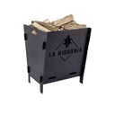 Leñero Parrilla Metalico Desmontable Camping Glamping Jardin 