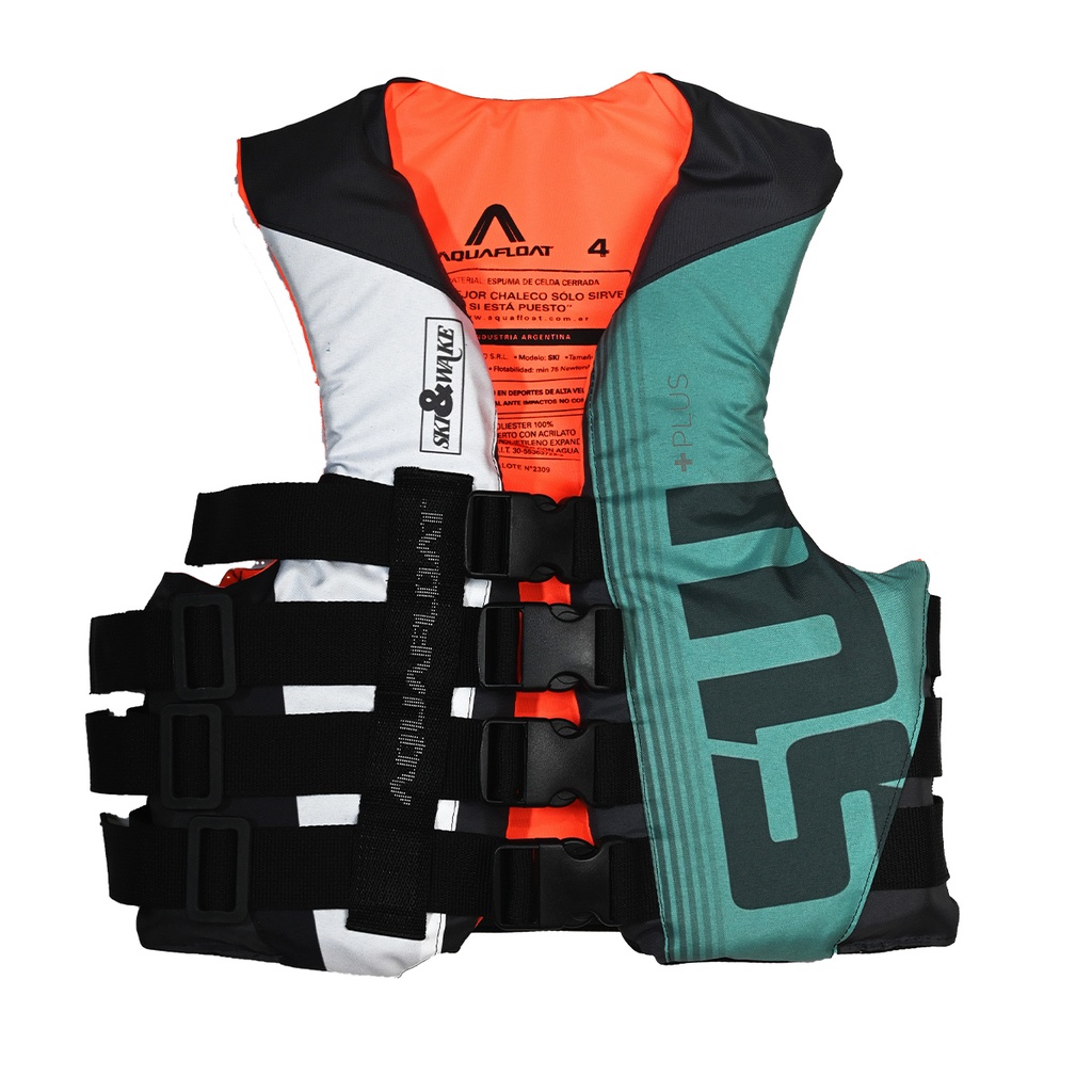 Chaleco Salvavidas Aquafloat Ski Plus 4 Tiras Edicion Limitada Talle 14