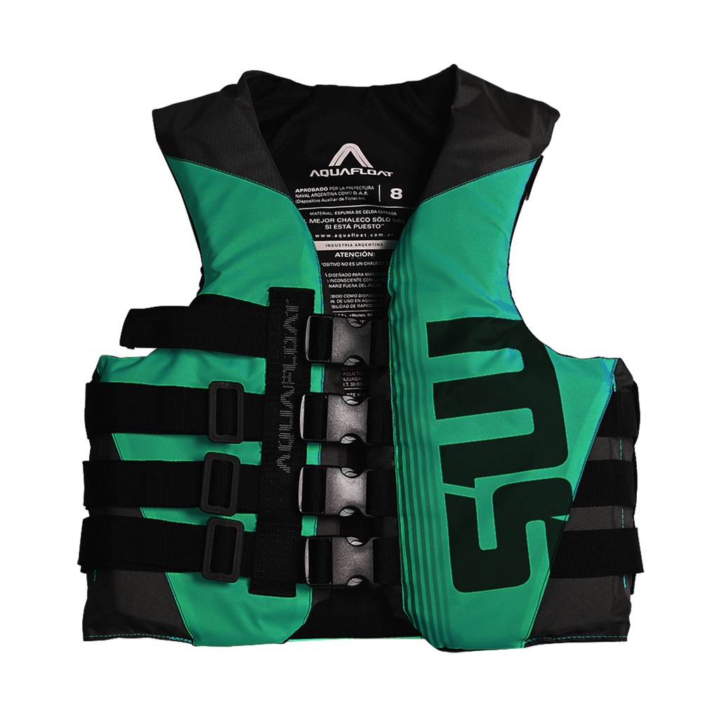 Chaleco Salvavidas Aquafloat Ski Moto De Agua 4 Cinturones Talle 10 Línea Nueva