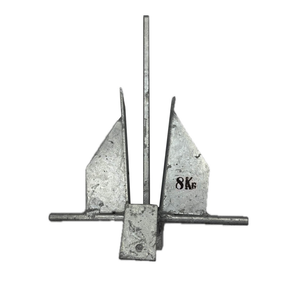 Ancla Compacta Danforth 8kg Galvanizada En Caliente Lancha