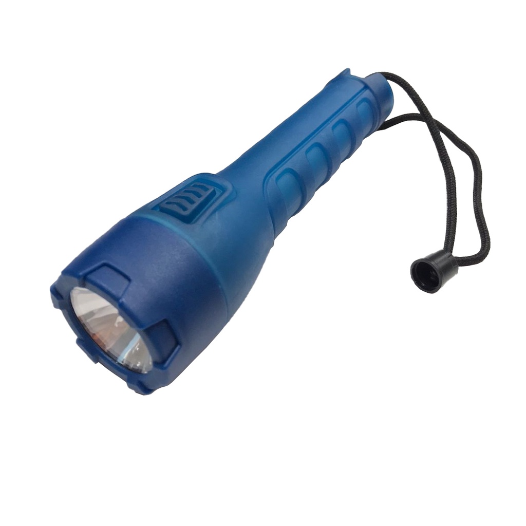 Linterna 2AA recubierta en goma con led  