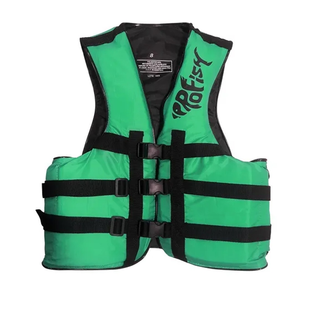 Chaleco Salvavidas Aquafloat Pro Fish 3 Cinturones Pesca Talle 16 Verde Oscuro