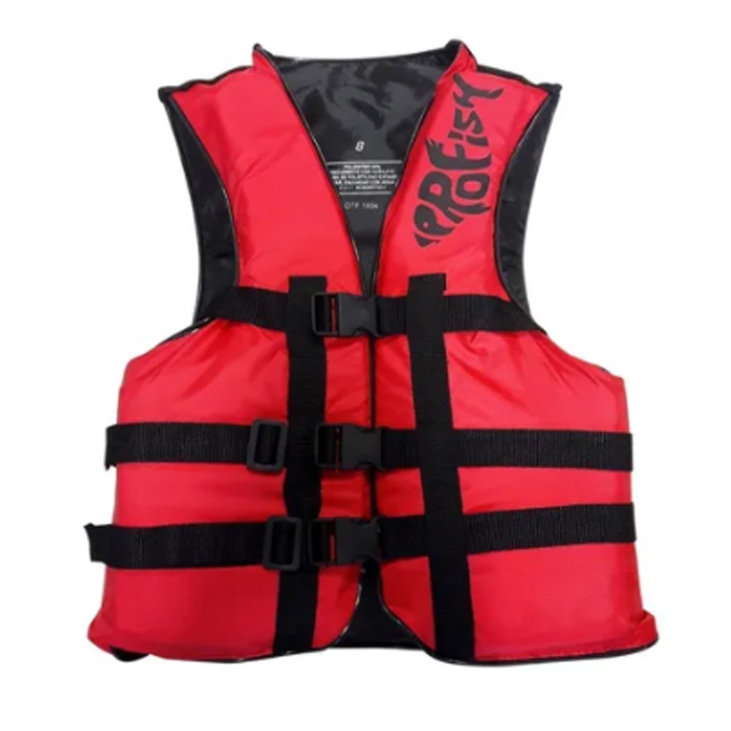 Chaleco Salvavidas Aquafloat Pro Fish 3 Cinturones Pesca Talle 14 Rojo