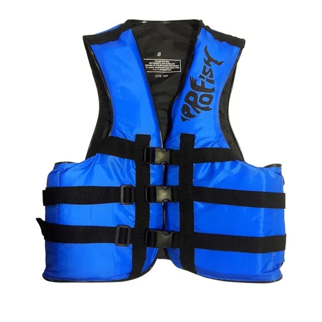 Chaleco Salvavidas Aquafloat Pro Fish 3 Cinturones Pesca Talle 14 Azul