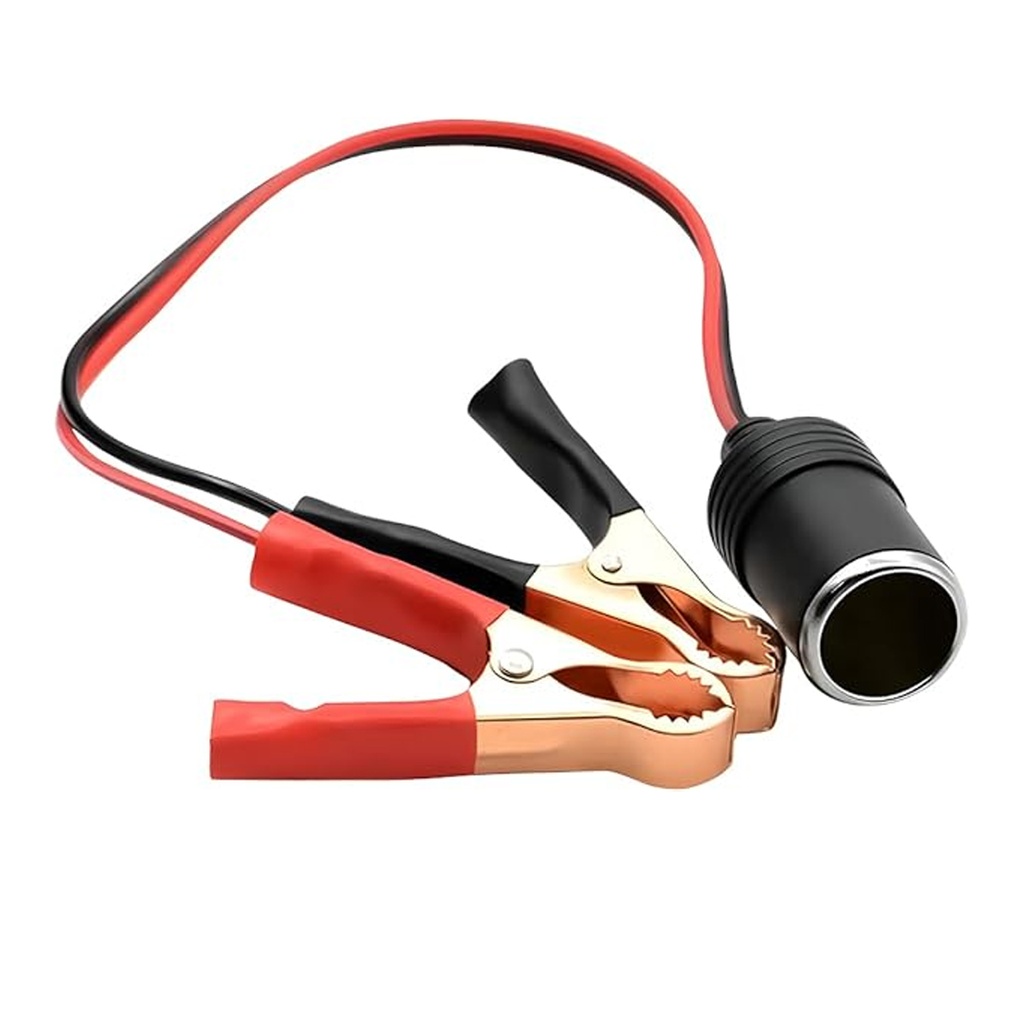 Toma Hembra 12v Cable Pinzas Cocodrilo Auto Moto Lancha