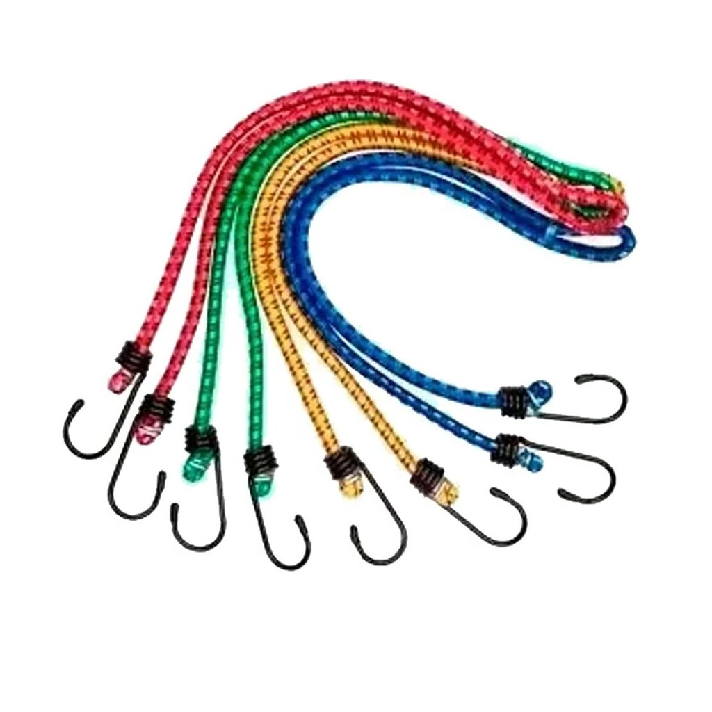 Tensor Elástico Con Ganchos X4 Unidades Sunchos Moto Auto