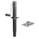 Pata Estabilizadora Trailer Con Gato Y Manivela 1000lbs + Base Pie Para Pata