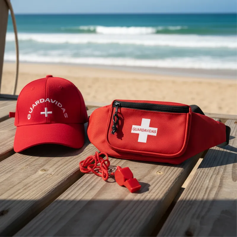 Kit Guardavidas Silbato + Gorra + Riñonera Regalo Torque Marine Combo 1