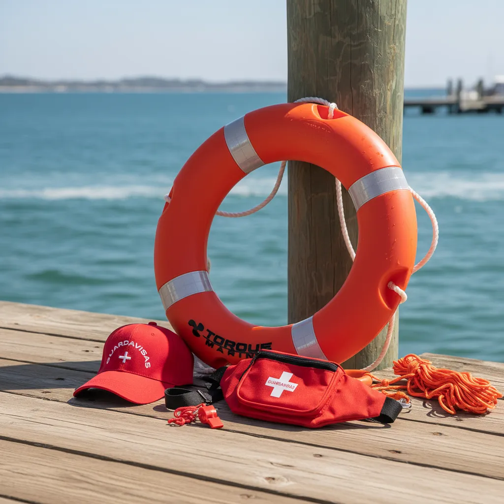 Kit Guardavidas Salvavidas Circular Rescate Torque Marine Combo 4