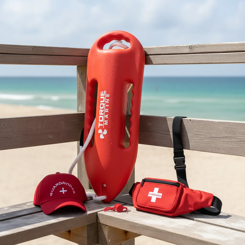 Kit Guardavidas Torpedo Profesional Rescate Torque Marine Combo 5 