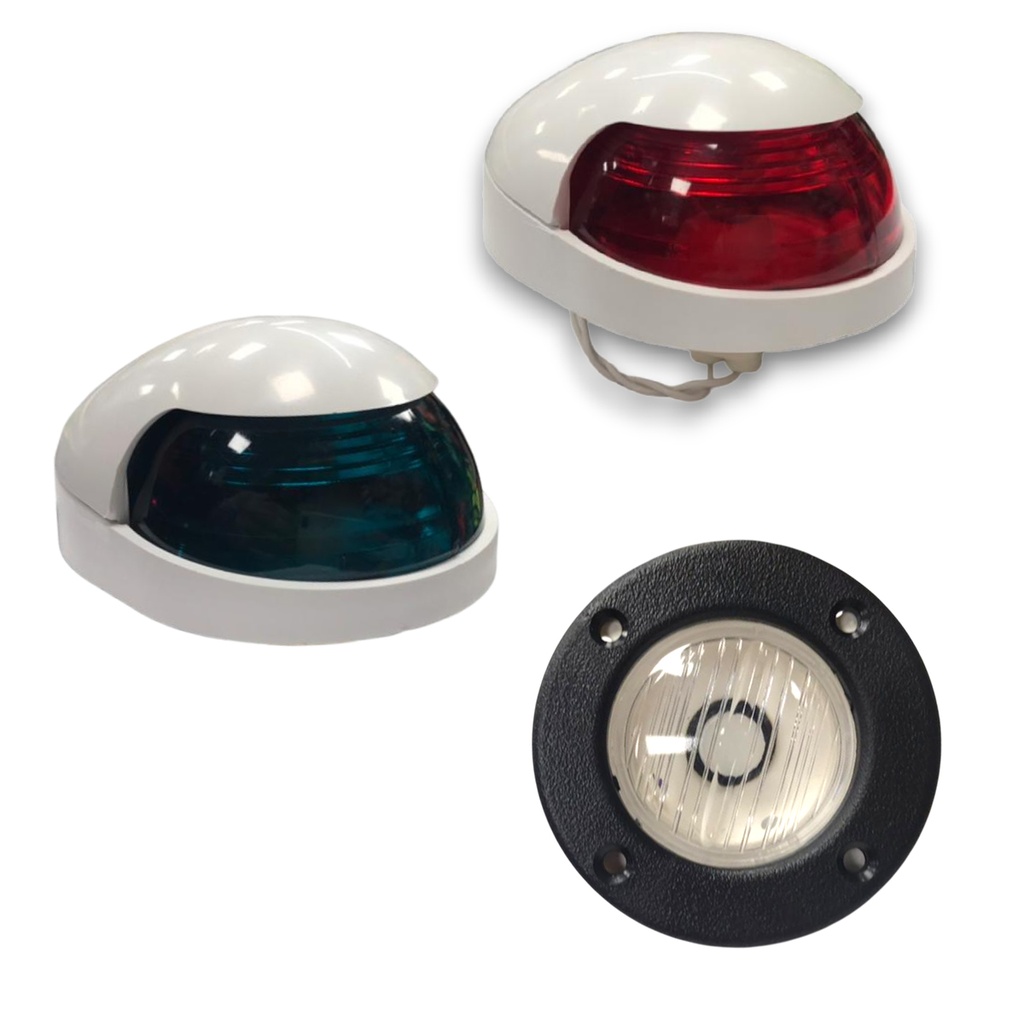 Combo Luces De Navegación Faro Proa Popa Nautica