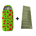 Bolsa Dormir Infantil + Aislante Plegable Awayco Camping Bolsa Verde - Aislante Verde