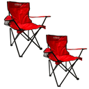 Combo Dos Sillas Plegable SUN Awayco Camping Reforzada Pesca Director Reposera Rojo 