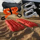 Kit Plancha Desatasco + Eslinga Dinamica + Grillete 16mm 4x4 Rescate Awayco  