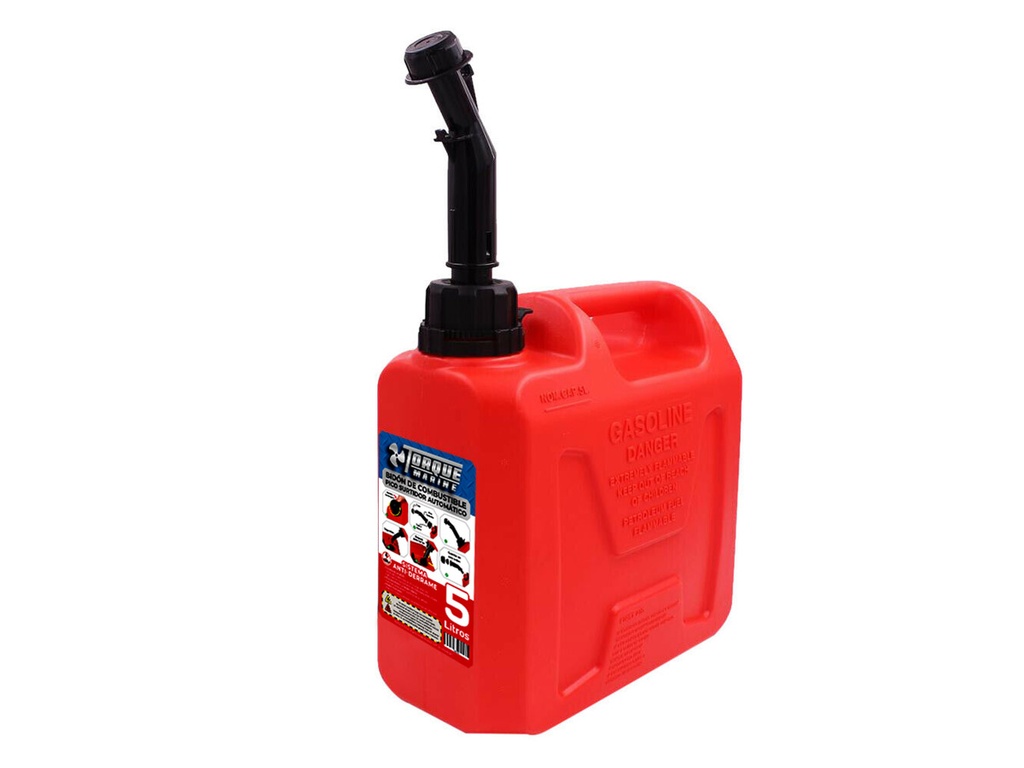 Bidon Combustible Torque Marine Rojo 5Lts