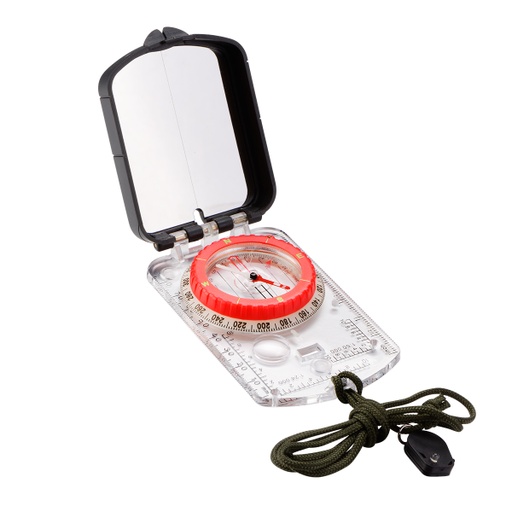 [WALD-DC45-6E-LED] Brujula De Mapas Waterdog Camping Supervivencia Espejo Led