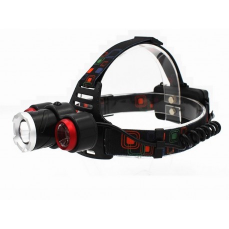 [AGDT-117 BLACK] Linterna Minero Led Cabeza Vincha 3 Led