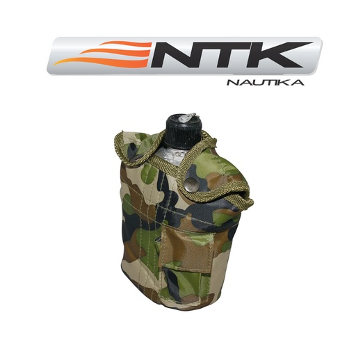 [GON-307272] Cantimplora Ntk Aluminio Funda Camo 900ml 195gr Militar