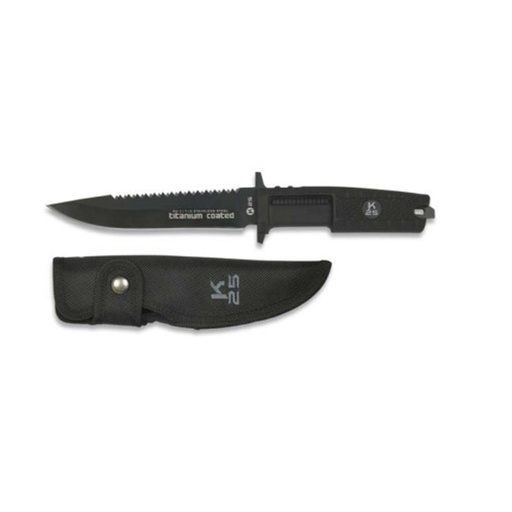 [AB-134082] Cuchillo K25 Puño Goma Titanio Hoja 15,5cm