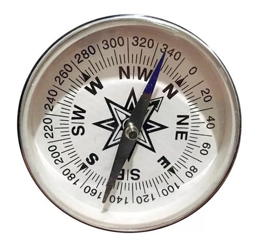 [ALB-A000007406] Brujula Metalica De Mano Camping Aire Libre Supervivencia 