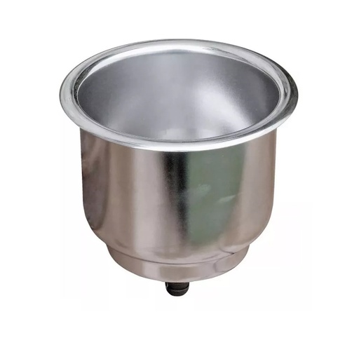 [BAR-S16985] Posa Vaso Posavasos De Embutir Con Drenaje Acero Inoxidable Lancha