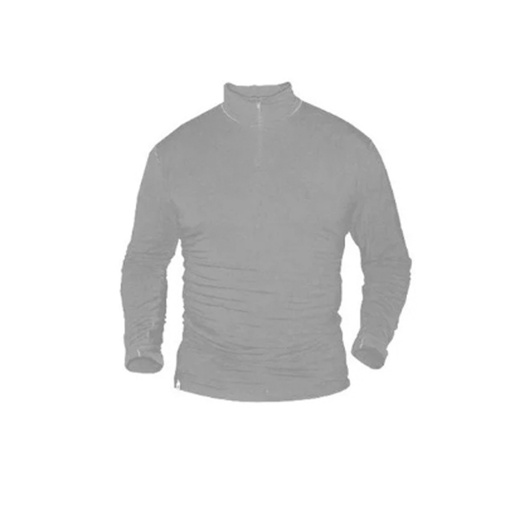 [FOR-5644-XS-MERCURIO] Polera Termica Forest Leather Con Cierre Bamboo Organico XS