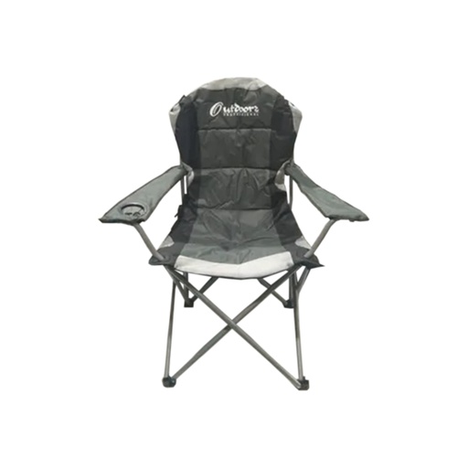 [MIC-01760] Silla Sillon Plegable Camping Director Acolchado Reforzado Gris Con Negro