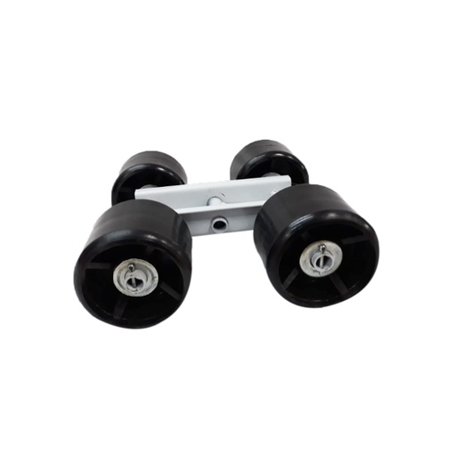 [HD-FA14] Cama 4 Rodillos Lisos Negros Reforzados Lanchas -trailer-