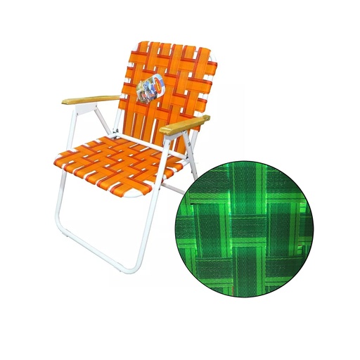 [SOL-2050 Verde] Reposera Silla Sillon Playa Bajo Solcito 7/8 Reforzado 2050