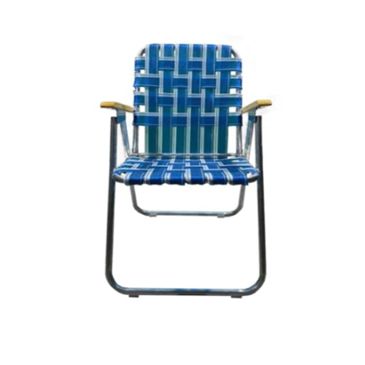 [SOL-2055-AzulBlanco] Reposera Silla Sillon Aluminio Solcito Caño 7/8 Reforzado 2055