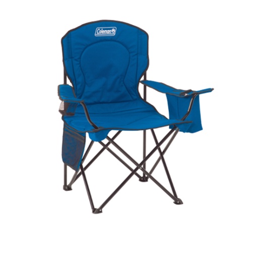 [KIE-2050606510200] Silla Sillon Plegable Camping Coleman Director Reforzada 148 Kg C/enfriadora AZUL
