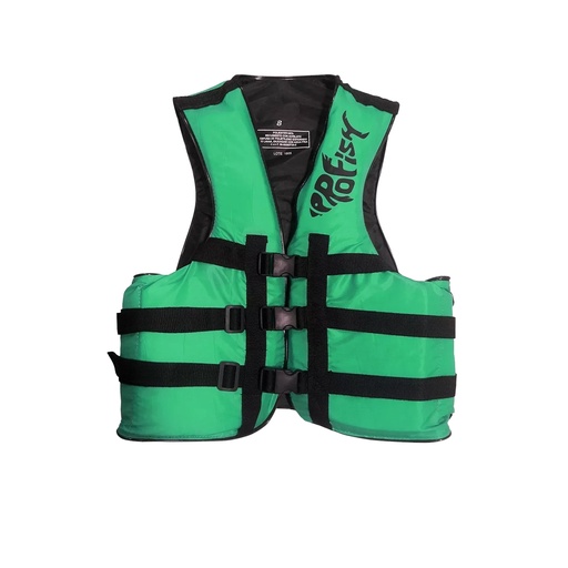 [KIE-1010120109908 VerdeOscuro] Chaleco Salvavidas Aquafloat Pro Fish 3 Cinturones Pesca Talle 08 Verde Oscuro