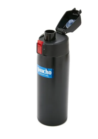 [WON-GBO1-060 NEGRA] Botella Térmica600cc Gaucho Argentino Acero Inox negro
