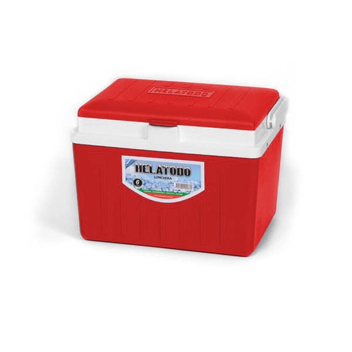 [HELA-6LRojo] Lunchera Consevadora Portatil Helatodo 6 Litros
