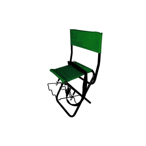 [WALD-SILLAPESCADOR VERDEOSCURO] Silla Sillon Plegable Camping Pesca Waterdog Con Posacañas