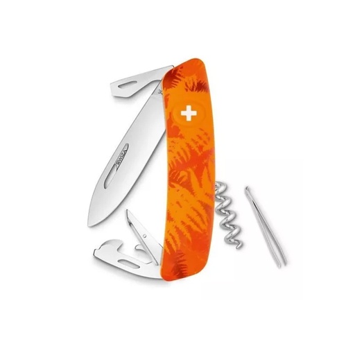 [LASCO-1234-40] Cortapluma Navaja Suiza Camo Filix Naranja Swiza 11 Usos