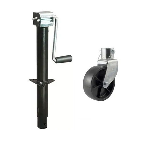 [TM-701134-TM-701071] Pata Estabilizadora Trailer Con Gato Manivela Rueda 5000lbs