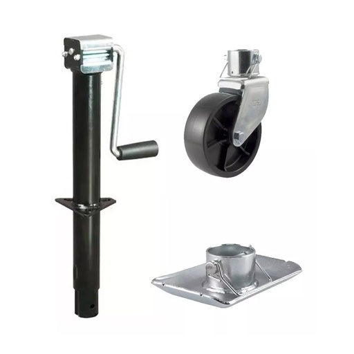 [TM-701134-TM701071-TM701073-11-ME] Pata Estabilizadora Tráiler Gato Manivela Rueda Ski 5000lbs