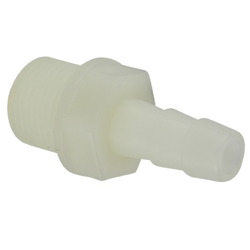 [TM-31F01] Conector plastico macho/macho 3/8 MNPT - 3/8 manguera Barb para bomba presurizada