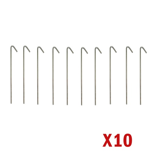 [FED-TIPO-1X10] Estaca Para Carpa De Acero Cincado X 10 Unidades
