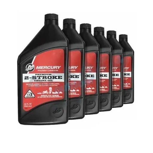 [NAV-858021K01 X6] Aceite Mercury TCW3 1/4 Galon X6