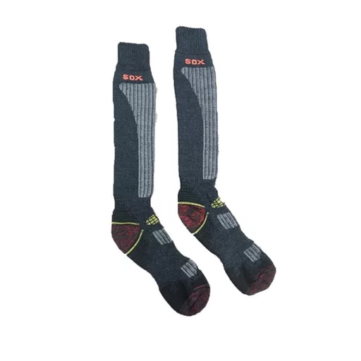 [SOX-TE17A-GrisRojo-M] Medias Termicas Sox Ski Talle M Gris Rojo