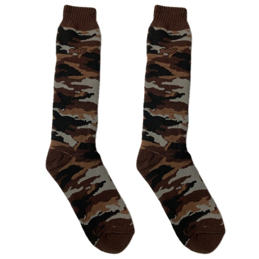 [SOX-TE02A-L-MarronGris] Medias Termicas Camuflada Outdoor Algodon Linea Tecnologica