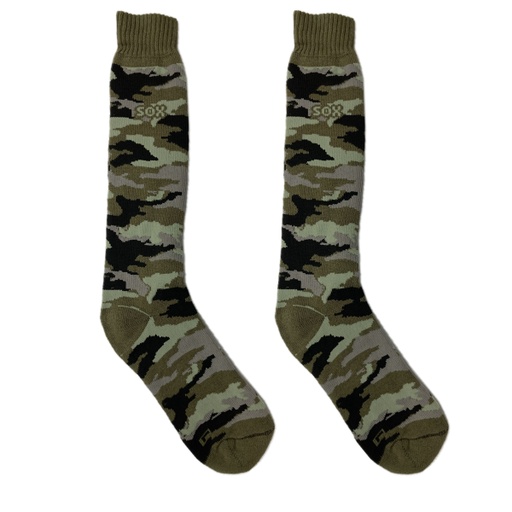[SOX-TE02A-L-VerdeGris] Medias Termicas Camuflada Outdoor Algodon Linea Tecnologica