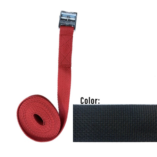 [SU-SF40-1.5-NEGRO] Zuncho 40mm X 1.5m Cinta Tensor P/ Amarre De Kayak Windsurf