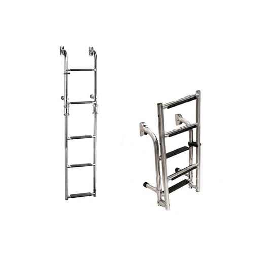 [TM-SF32194-4S] Escalera Nautica Rebatible Acero Inoxidable 5 Escalones