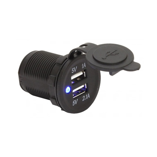 [TM-SF50782-3] Toma Usb Doble 12v Motorhome Rv Lancha