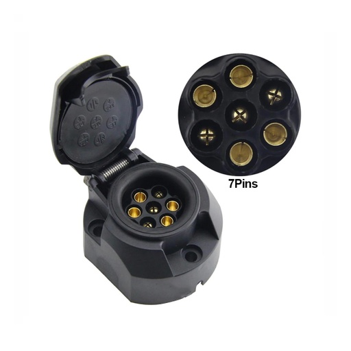 [TM-SF90230-S] Ficha Conector Hembra Plastico Trailer Acoplado 7 Pines